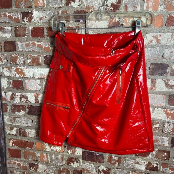 FQLWL Re Hot 🔥 Mini Skirt Faux Leather - Picture 5 of 10